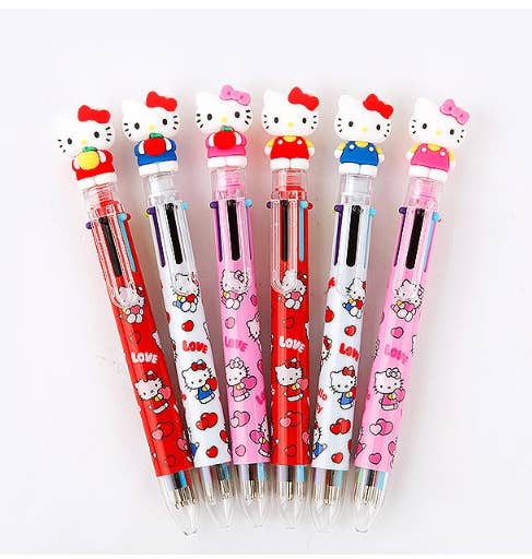 Hello Kitty 6 Color Ball Point 0.7mm Pen