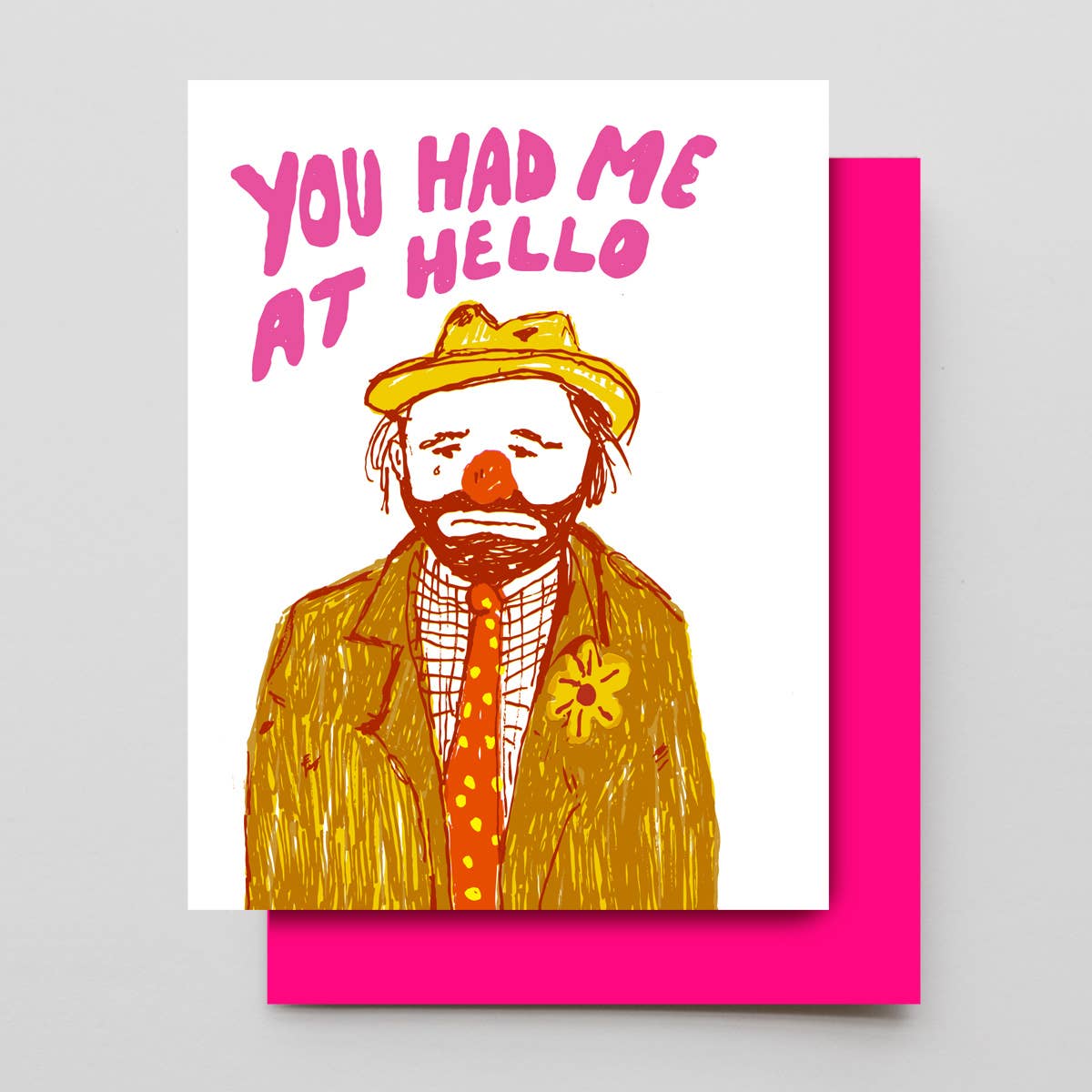 Hobo Clown In Love card