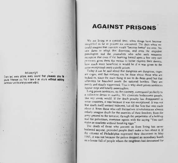 Against Prisons Zine