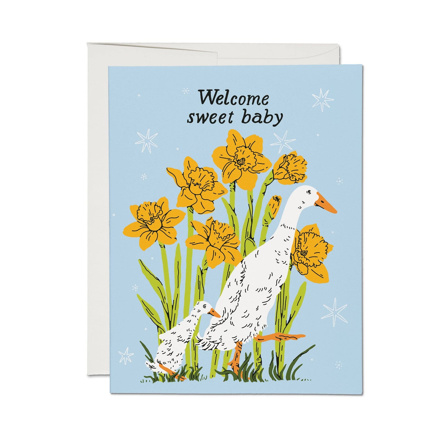 Baby Goose card - New Baby card