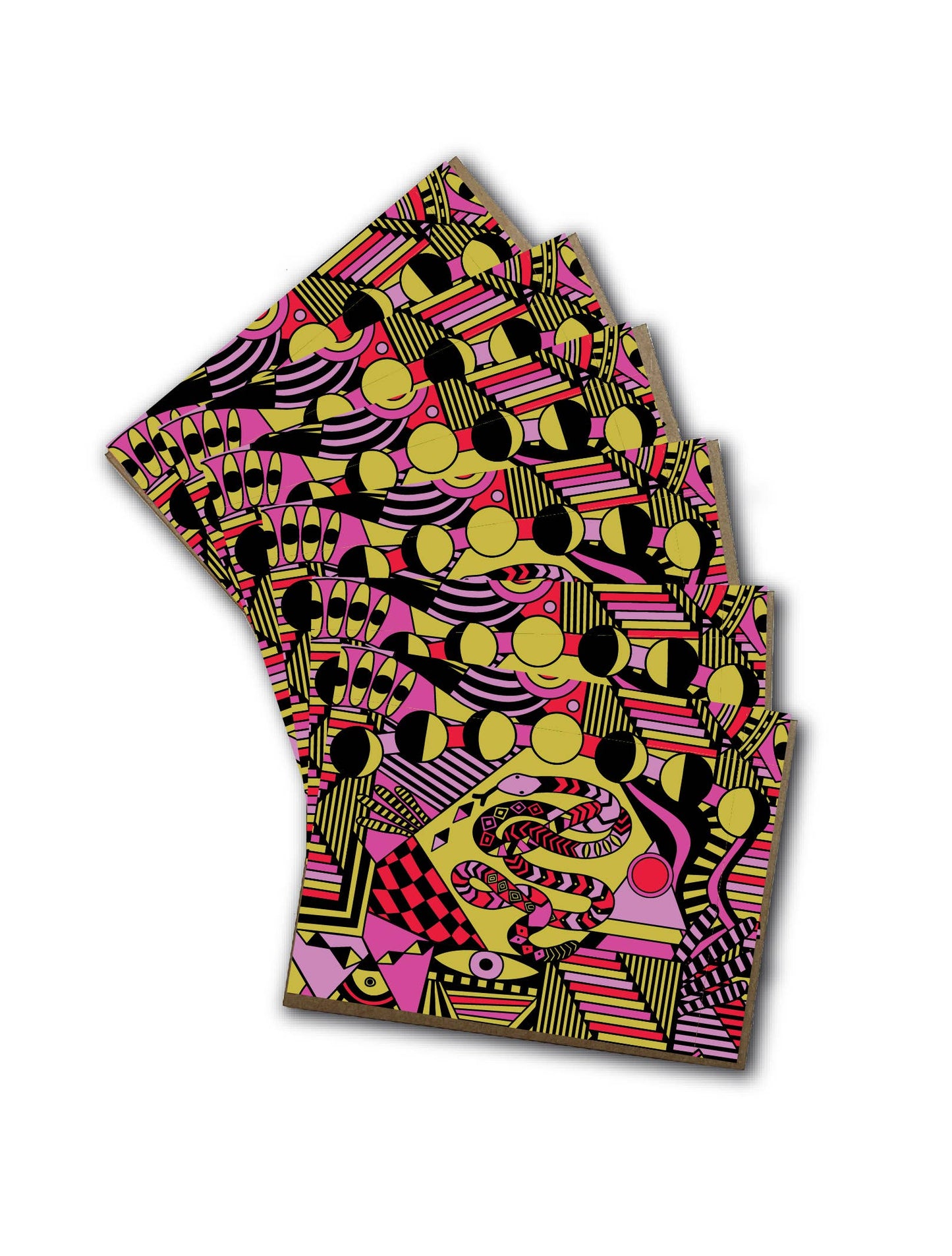 Snake Moon Geo Boxed Cards
