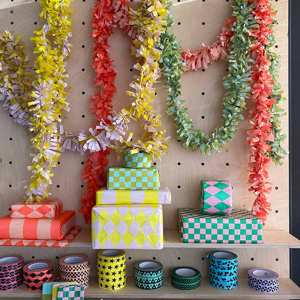 Checkerboard Stripe Tissue Paper