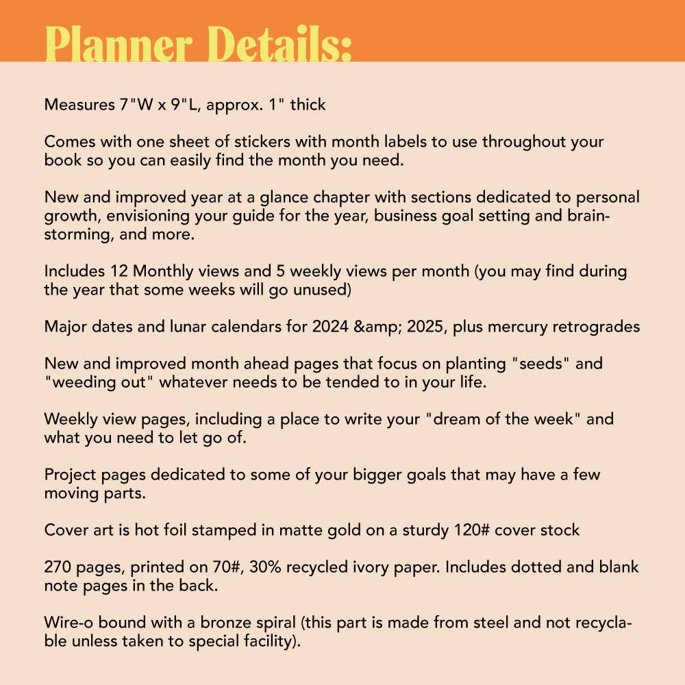 Rainbow Vision Undated Planner