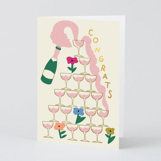 Congrats Champagne card