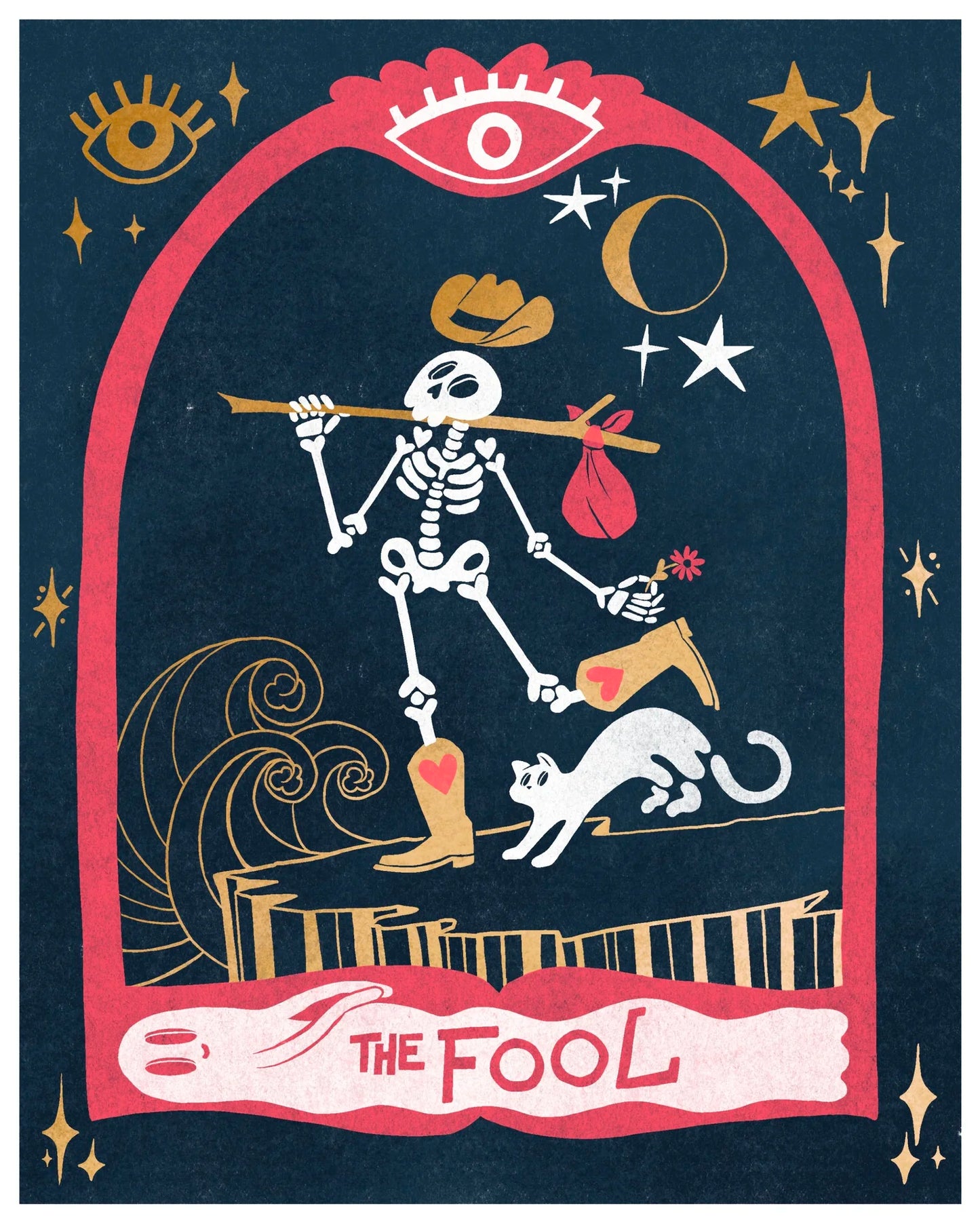 The Fool Skeleton print