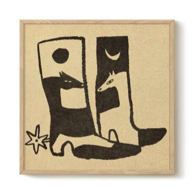 Moon and Sun Boots print