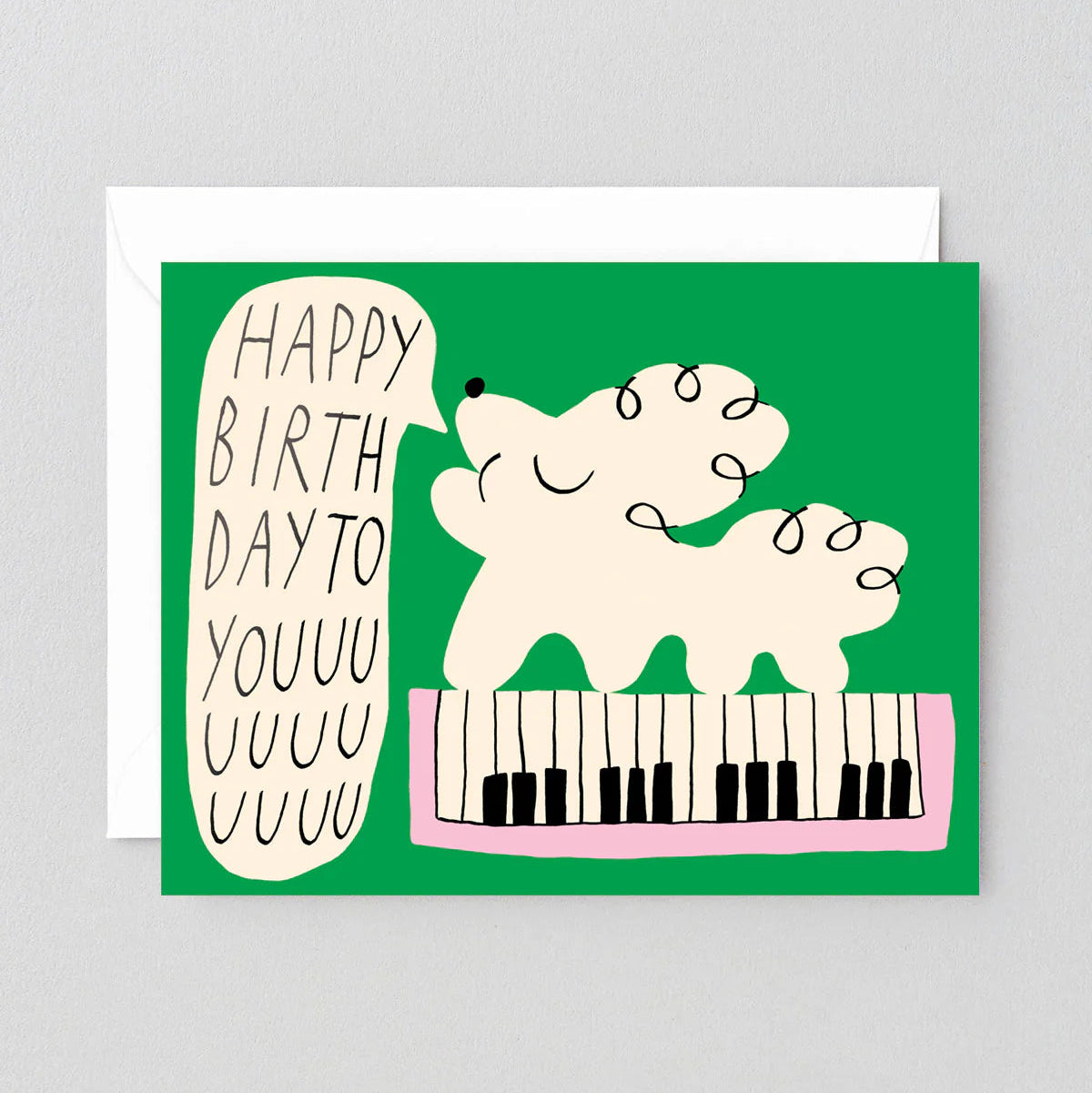 Dog and Keyboard Birthday card