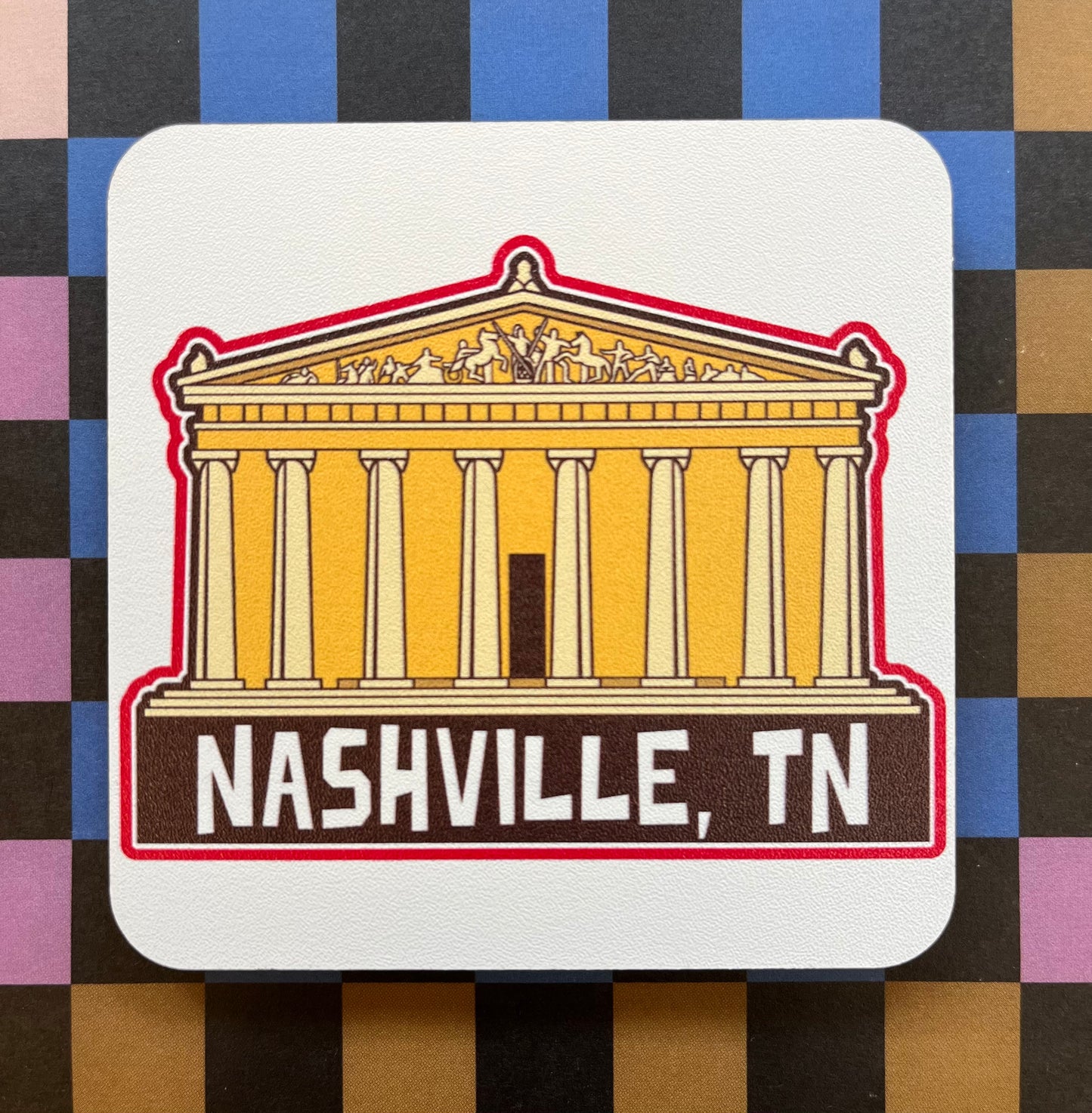 Nashville Parthenon Wood Coaster
