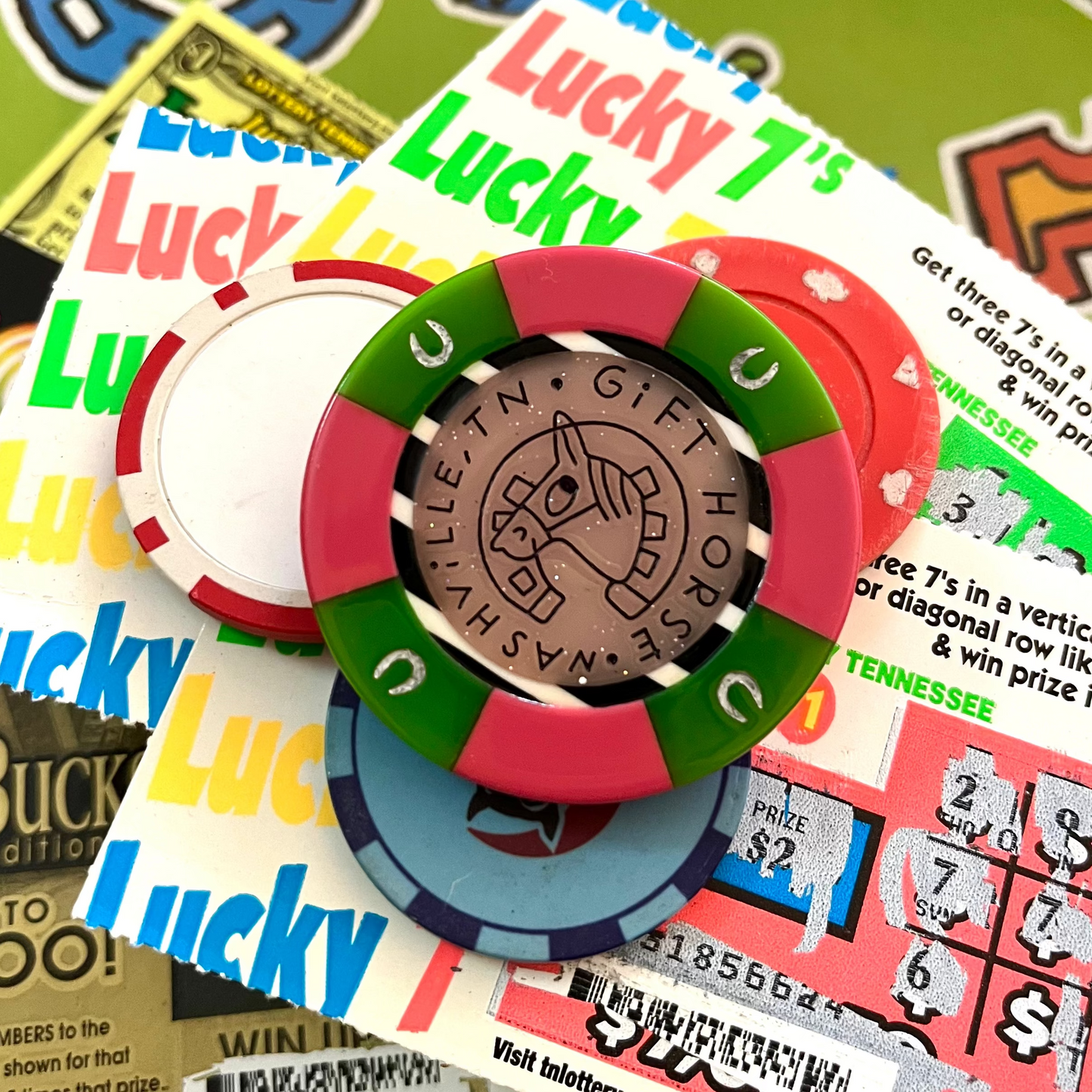 Gentle Thrills x Gift Horse Poker Chip Hair Clip