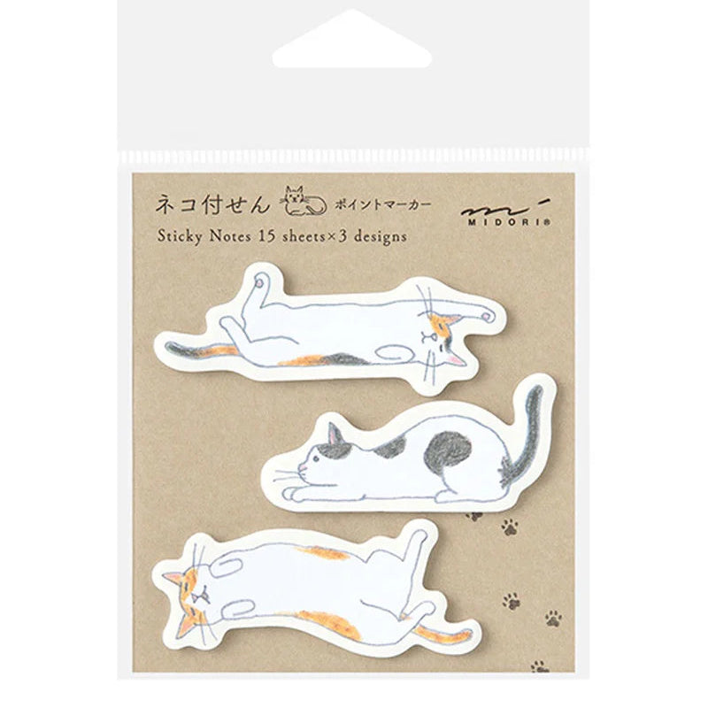 Cats Stretching Sticky Notes