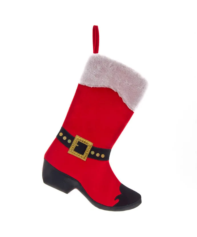 Santa Boot Velvet Stocking