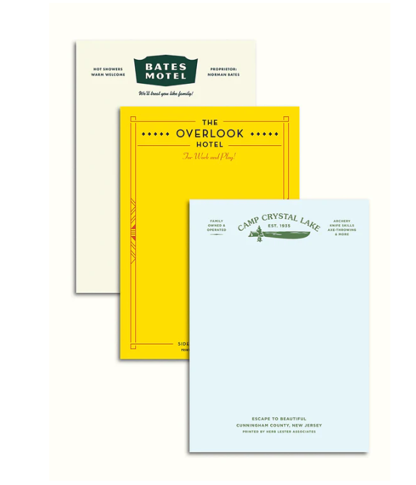 Horror Hotels Notepad Set