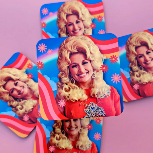Rainbow Dolly Coasters