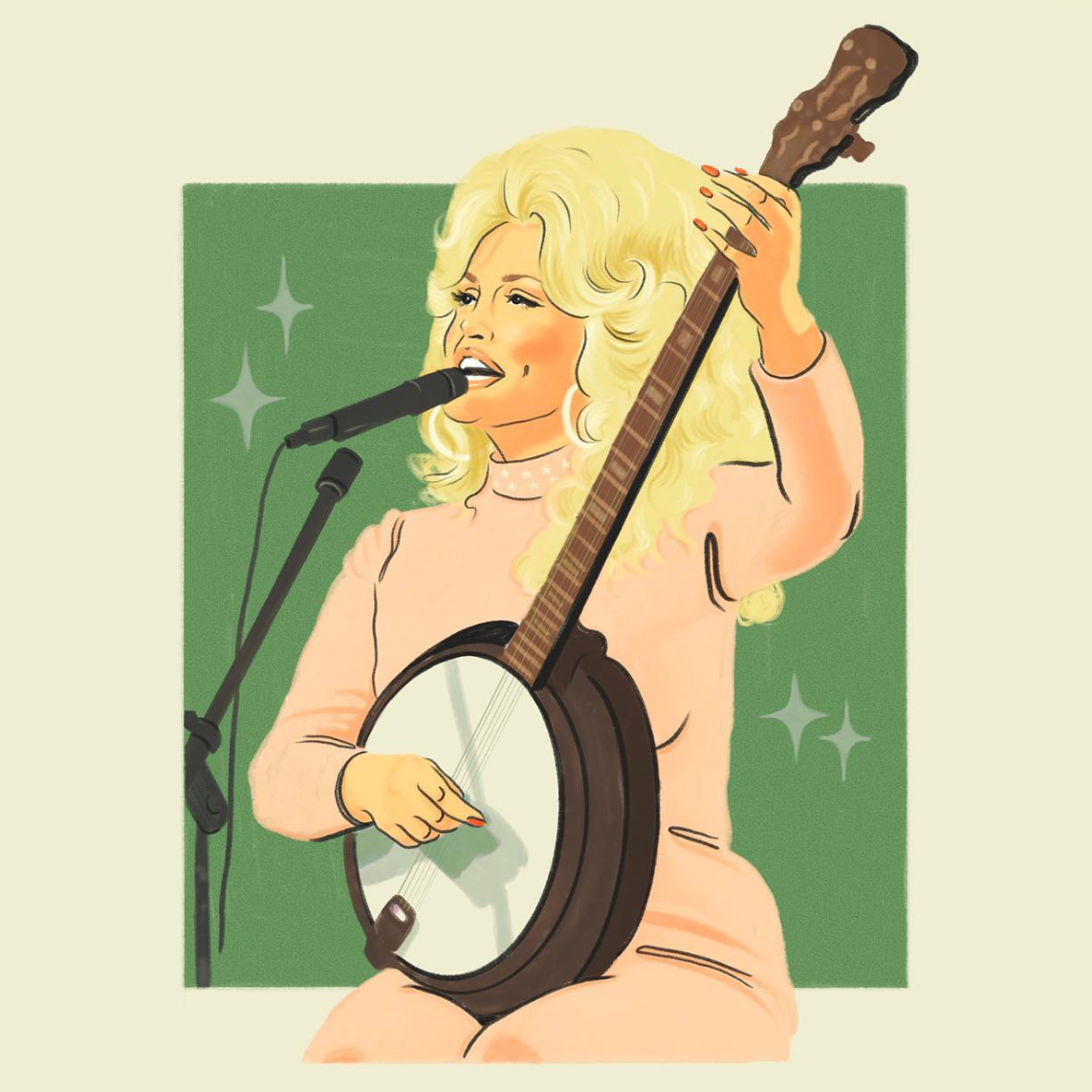 Dolly Banjo print