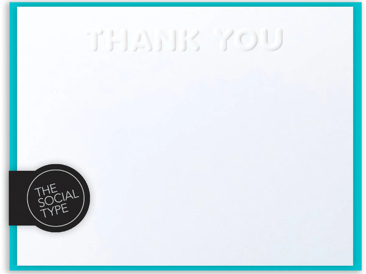 Aqua Thank You Note Set