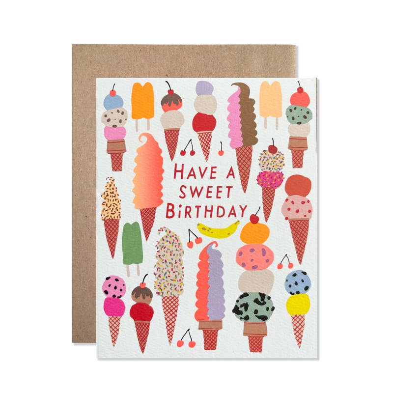 Sweet Ice Cream Birthday card