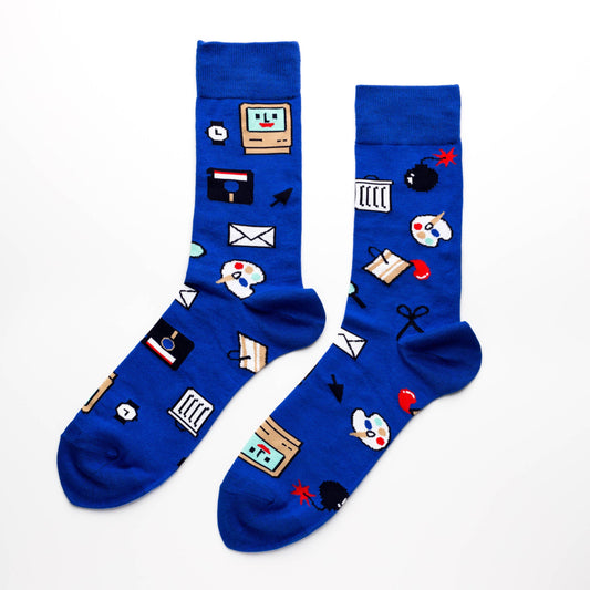 Computer Nerd Large Crew Socks