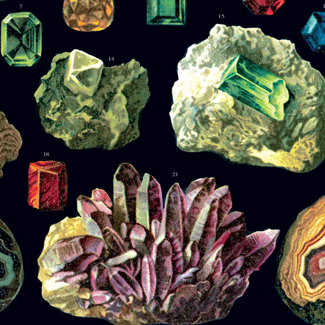 Vintage Dark Gemstones print
