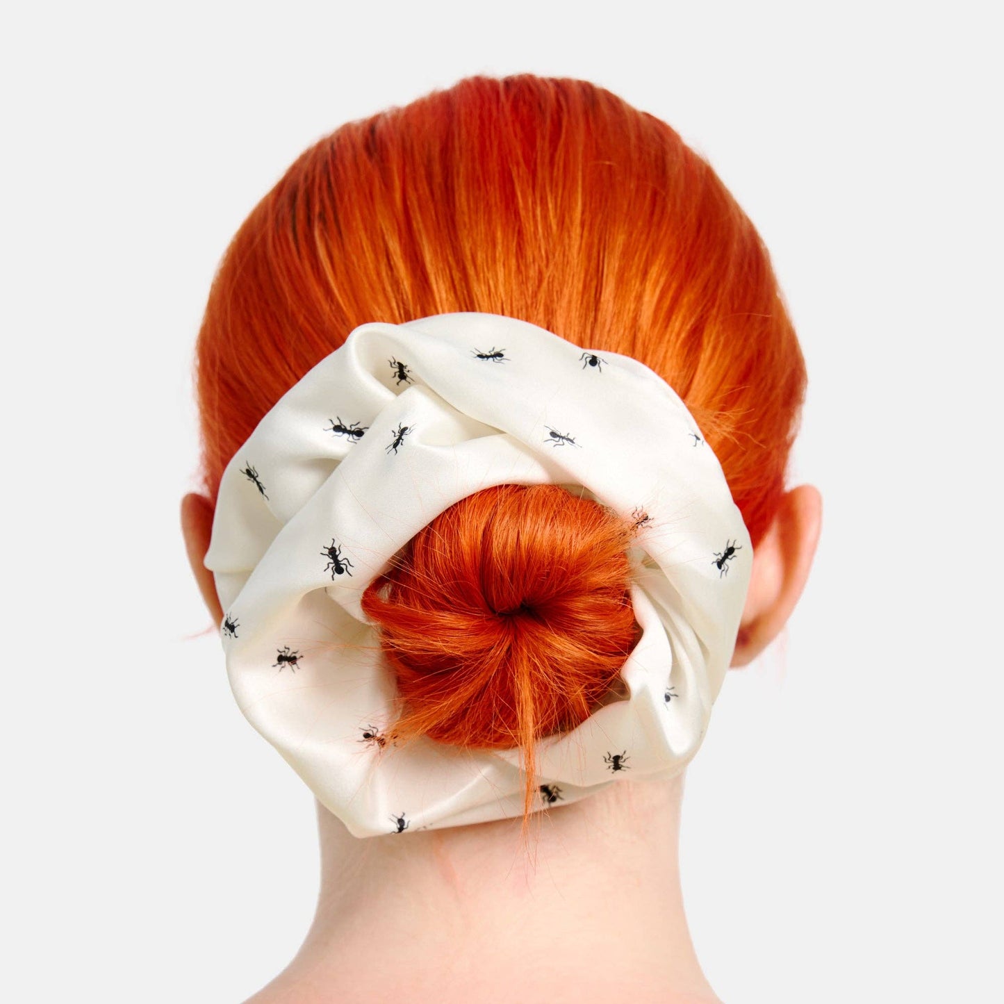 Large Ants Silk Scrunchie