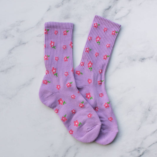 Little Flowers Lilac Socks