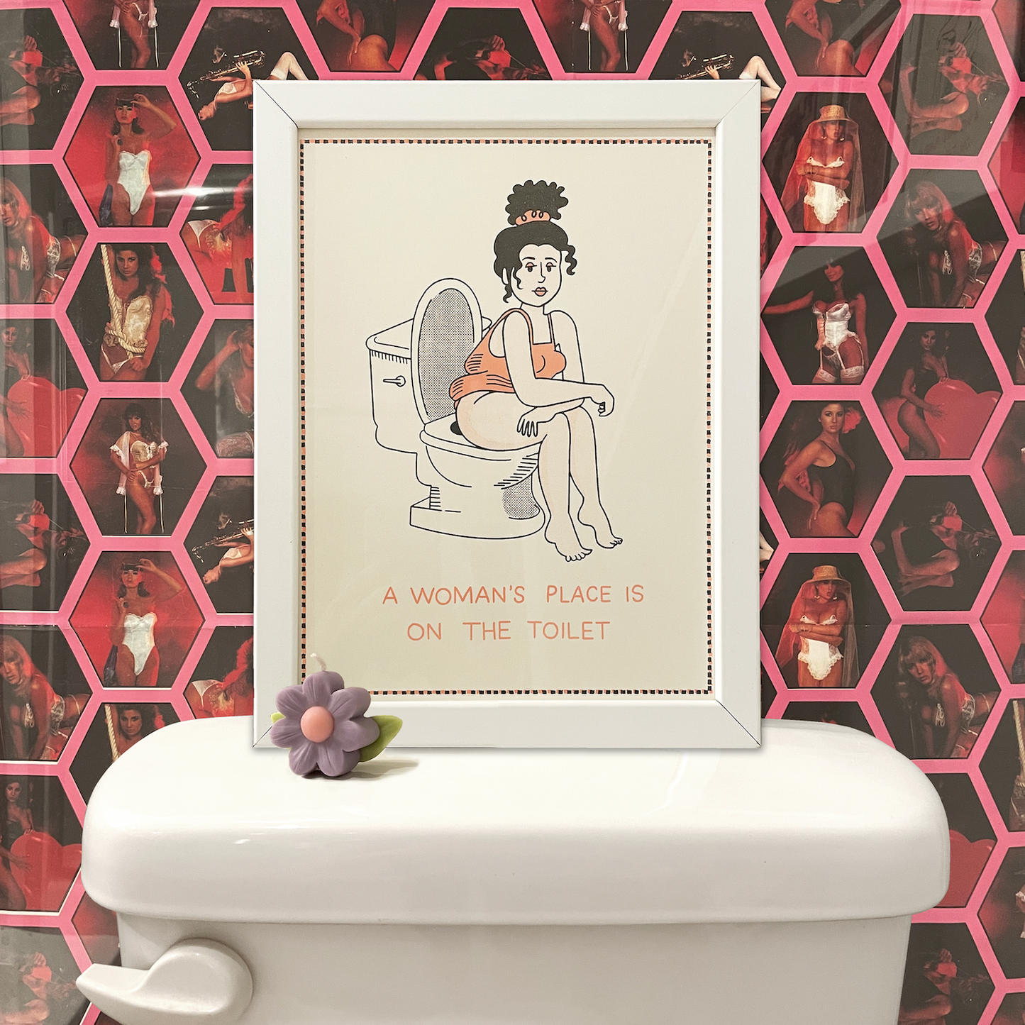A Woman's Place is on the Toilet print