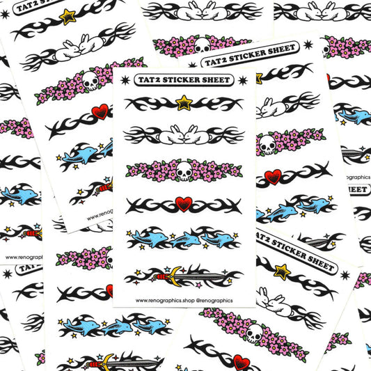 Tattoo Sticker Sheet