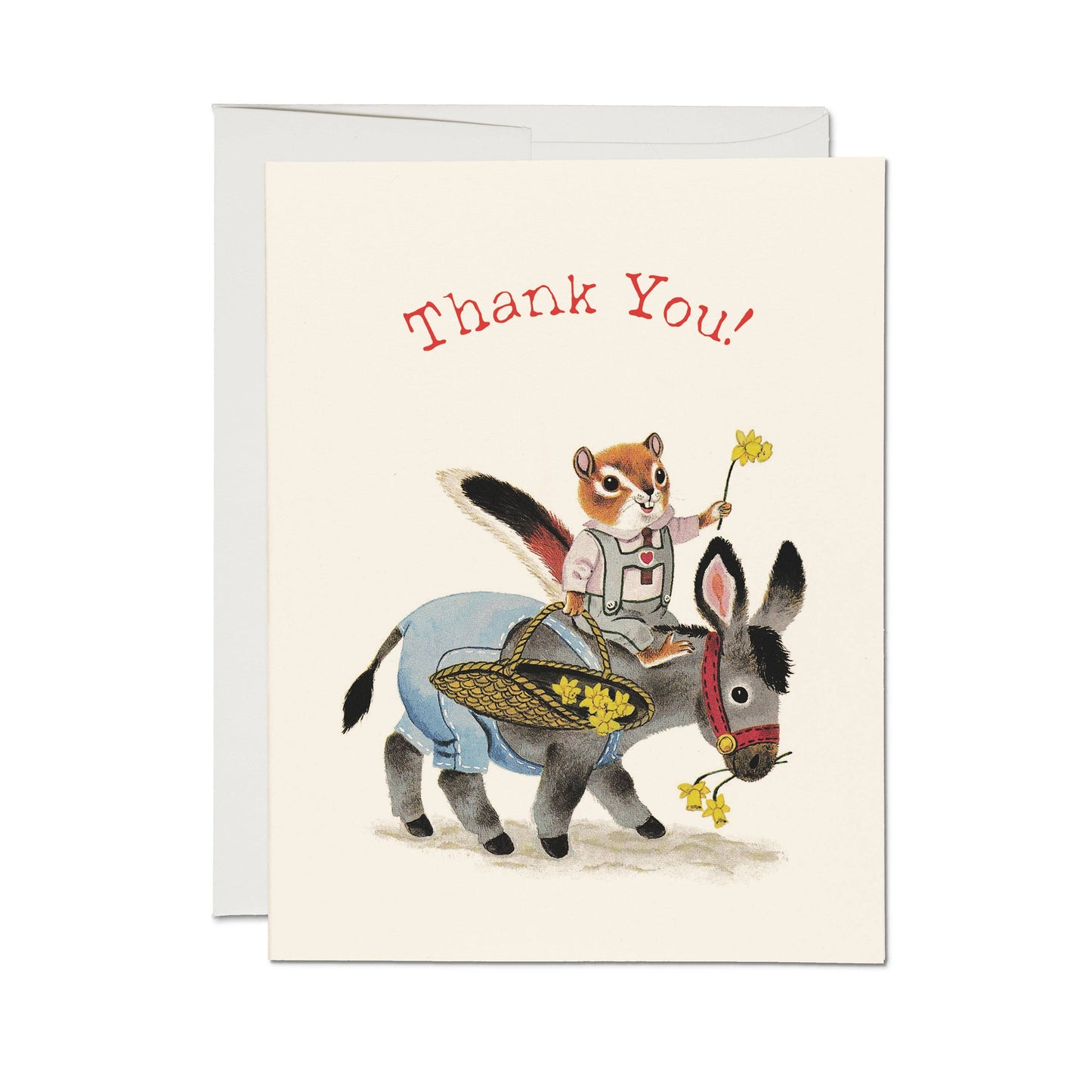 Richard Scarry Chipmunk and Donkey card - Thank You card
