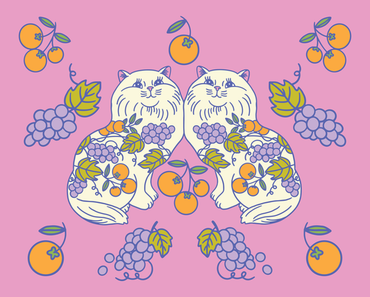 Twin Cats print