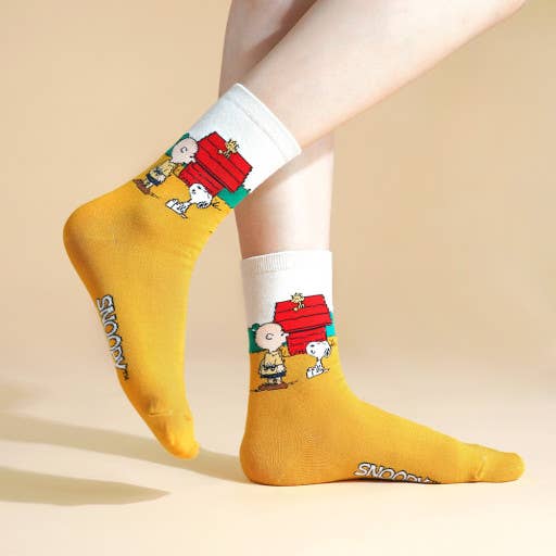 Charlie Brown & Snoopy Crew Socks