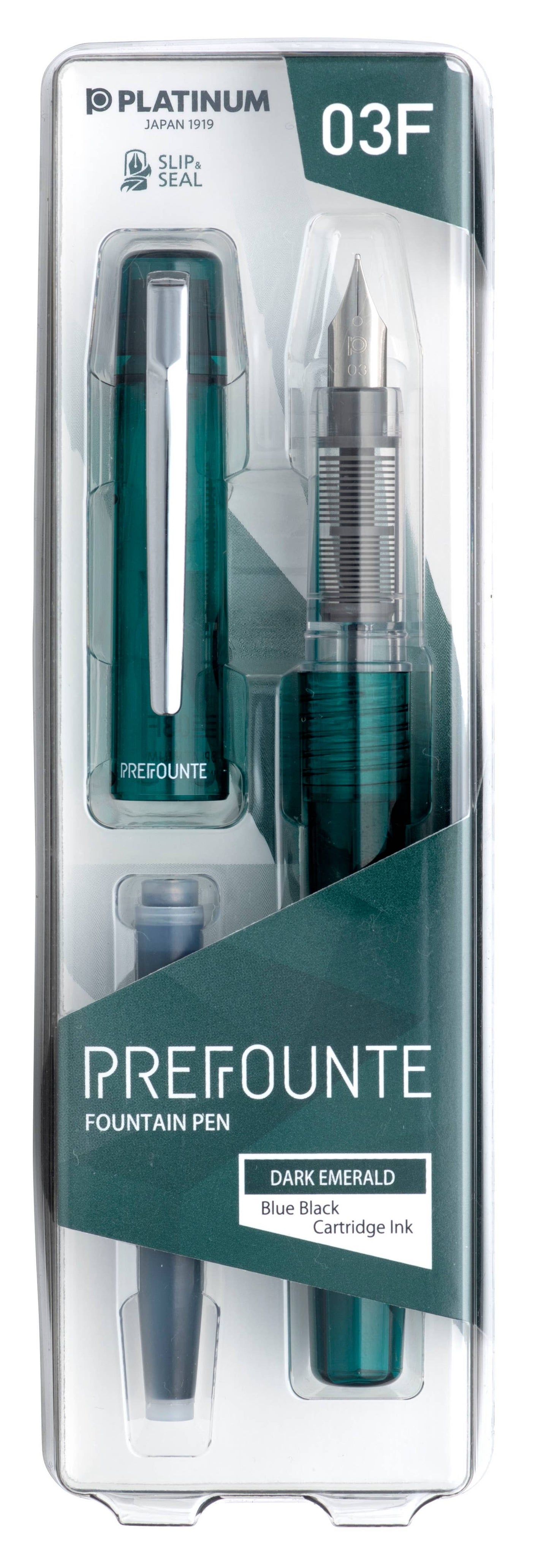 Platinum Prefounte Night Sea Fountain Pen - F Nib