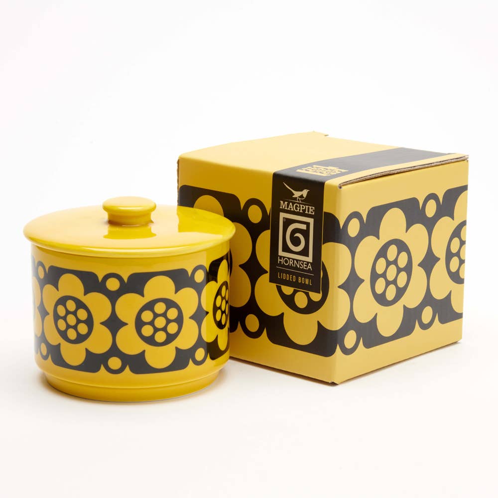 Geo Flower Yellow Canister