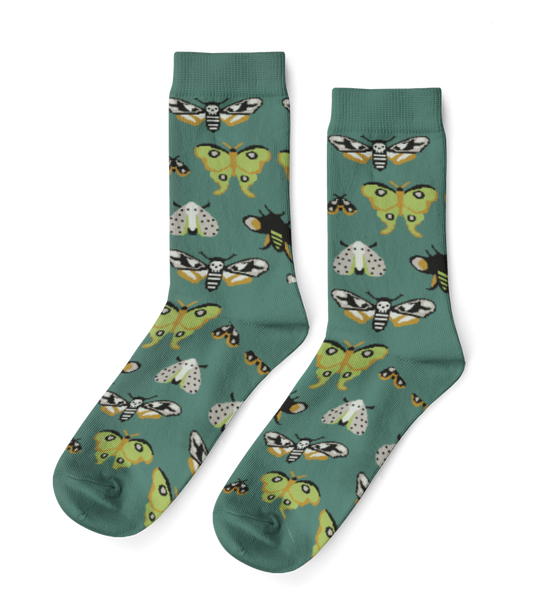 Moths Small Crew Socks