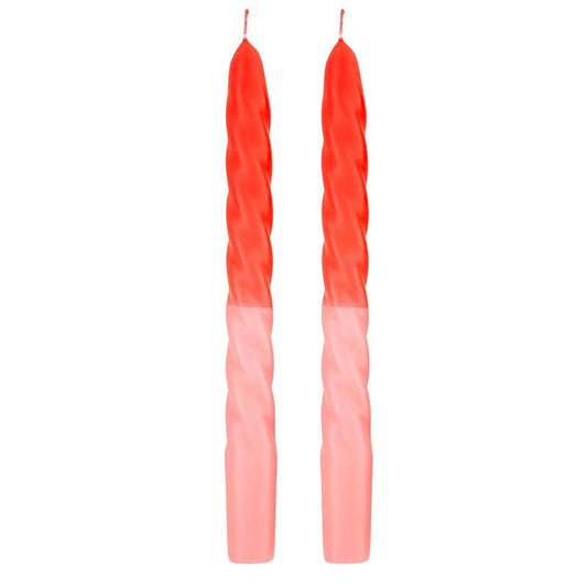 Red/Pink Taper Candle Set