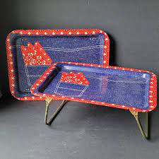 Vintage Denim Bandana TV Tray