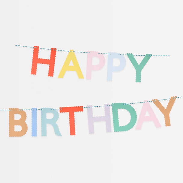 Scalloped Bright Birthday Banner