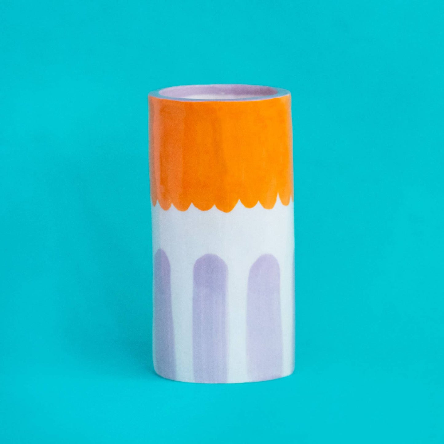 Girl with Purple Stripes Vase