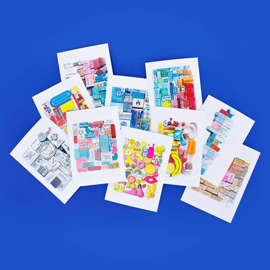 Eraser Arrangements postcard print