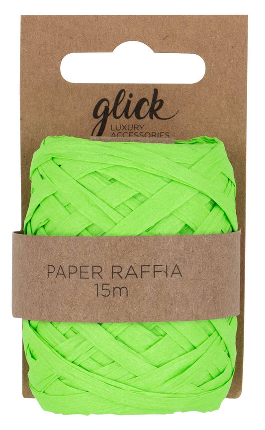 Neon Green Paper Raffia
