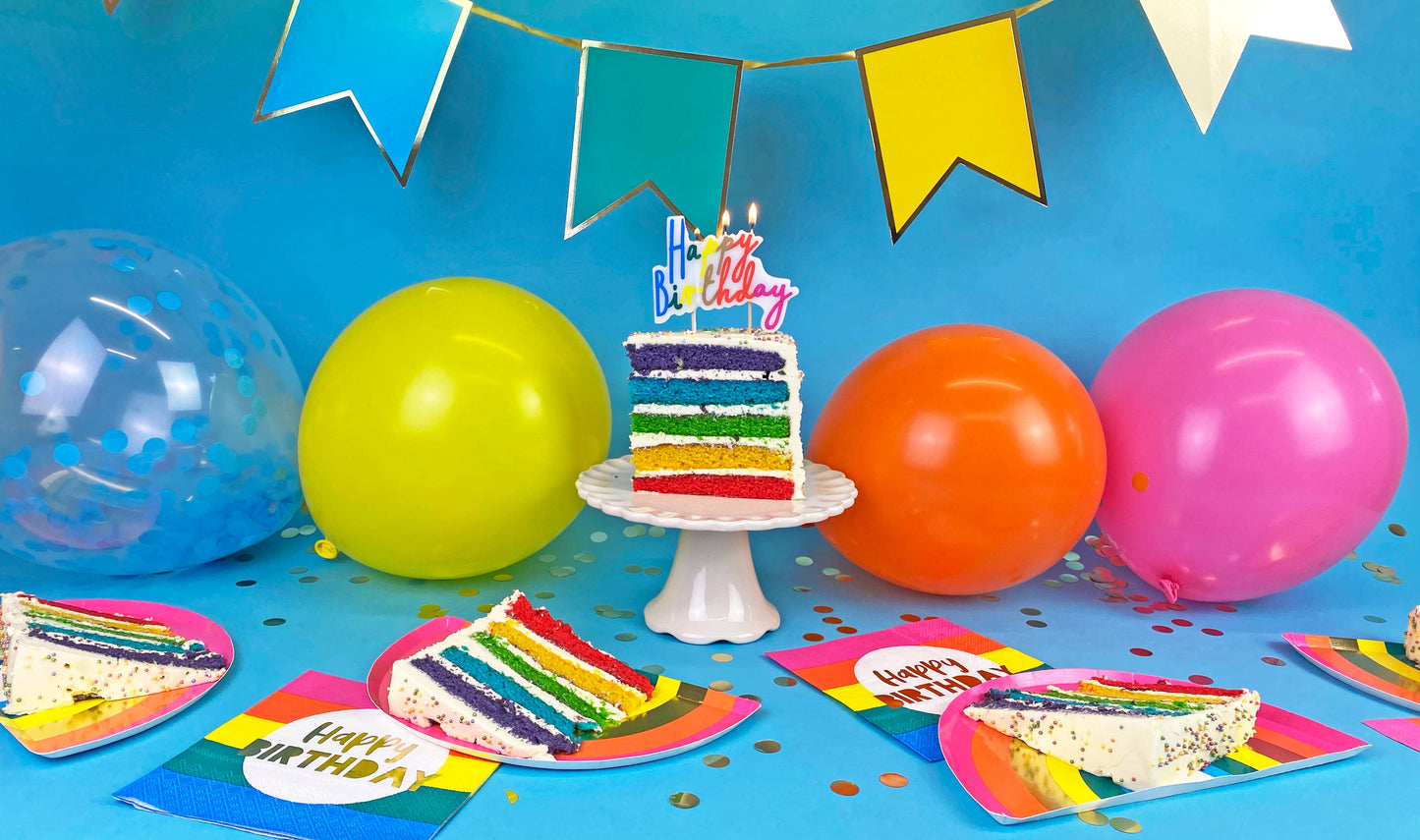 Rainbow Confetti Balloons Pack