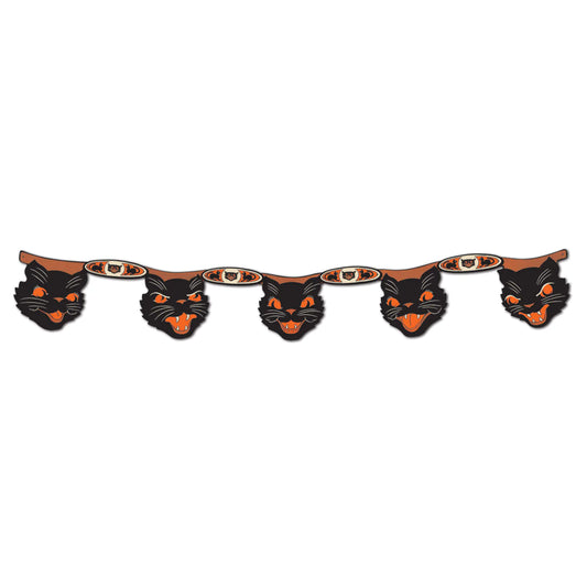 Beistle Halloween Black Cat Streamers