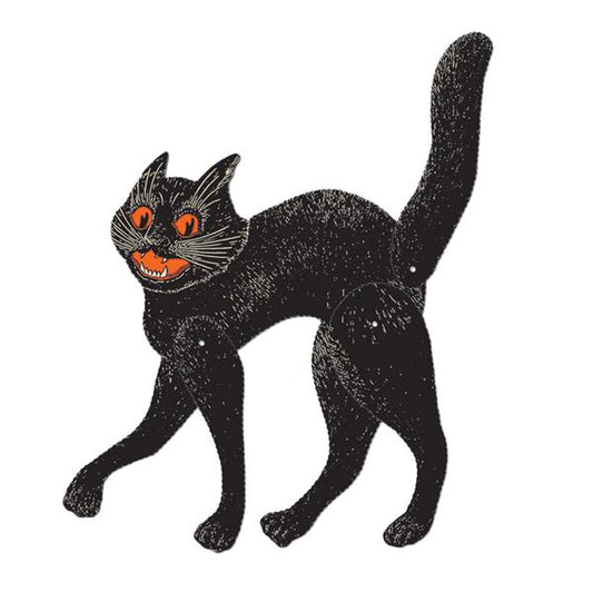Beistle Jointed Black Cat Paper Cutout