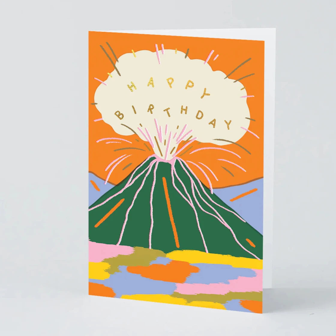 Birthday Volcano card