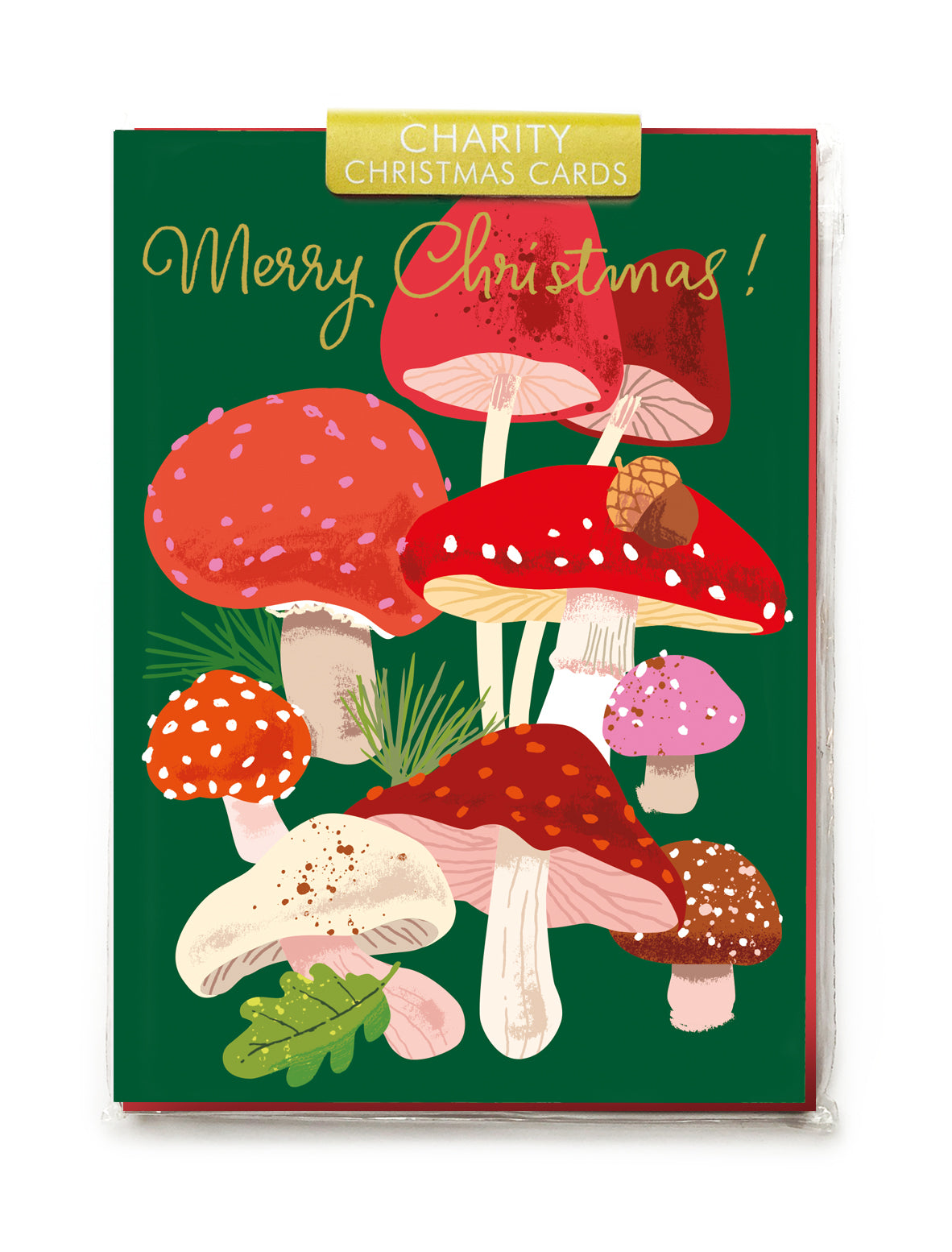 Christmas Mushrooms Set of 5