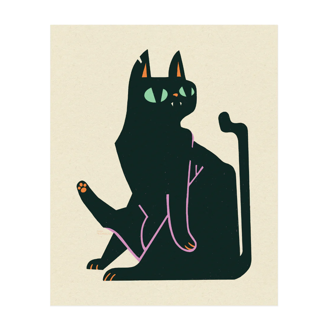 Black Cat print