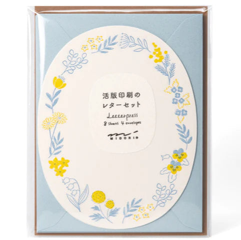 Midori Floral Letterpress Die-Cut Letter Set