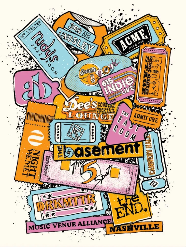 Nashville Ticket Stubs print