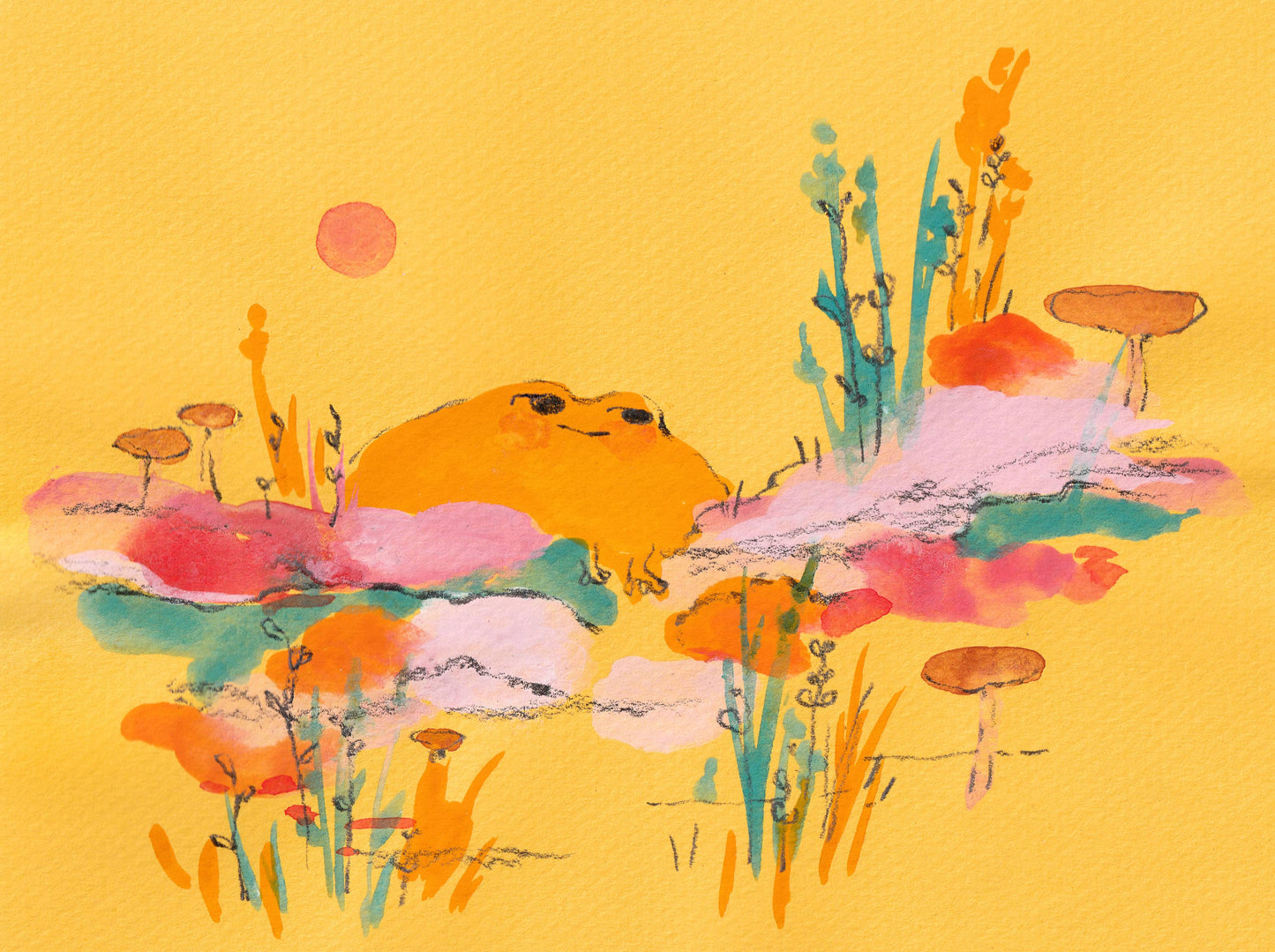 Yellow Toad print