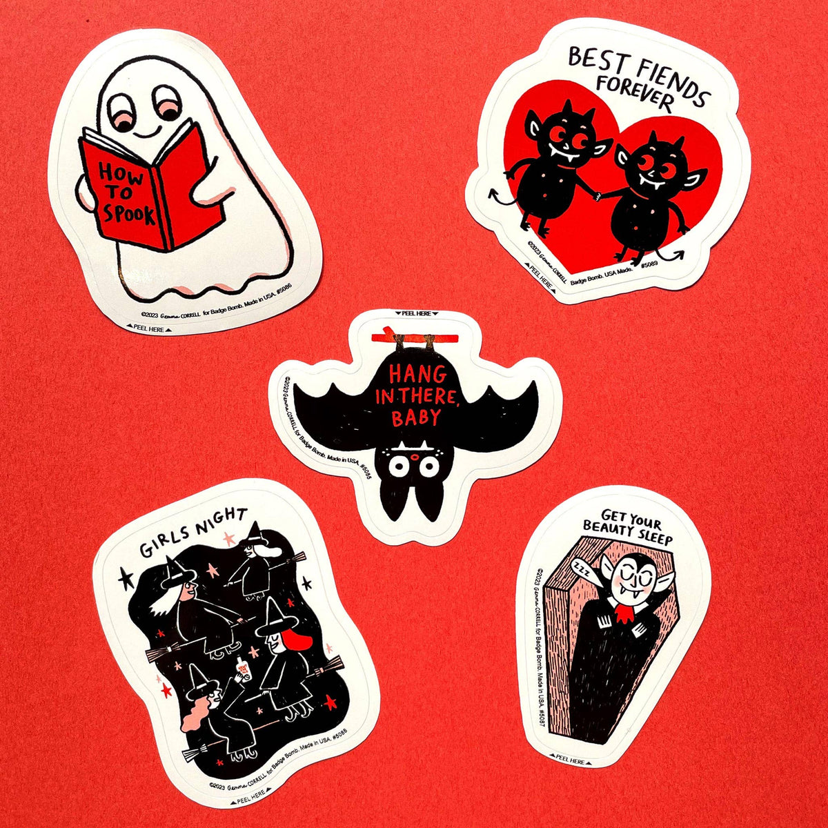Hang in There Baby Bat Sticker