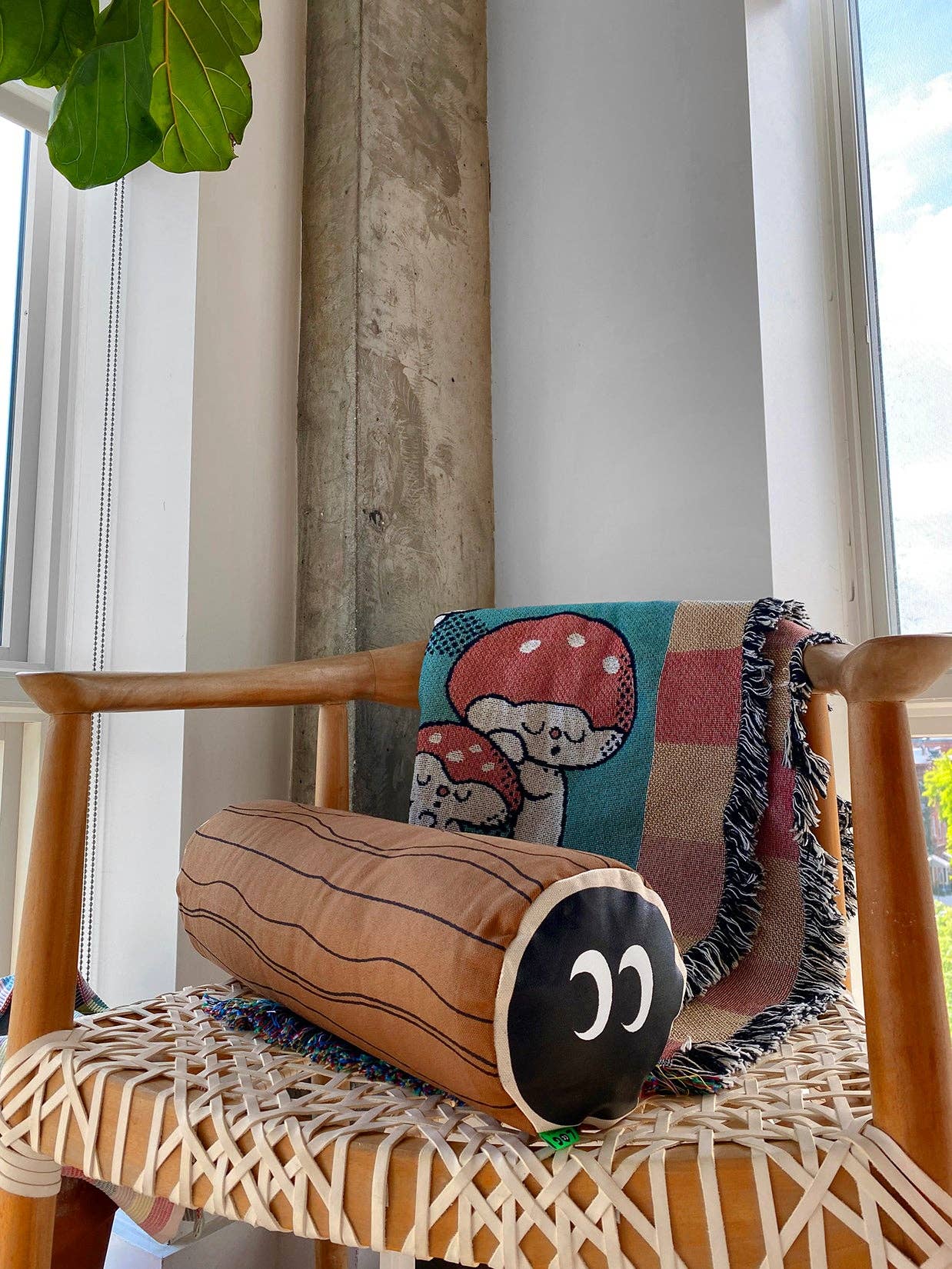 Log Throw Pillow