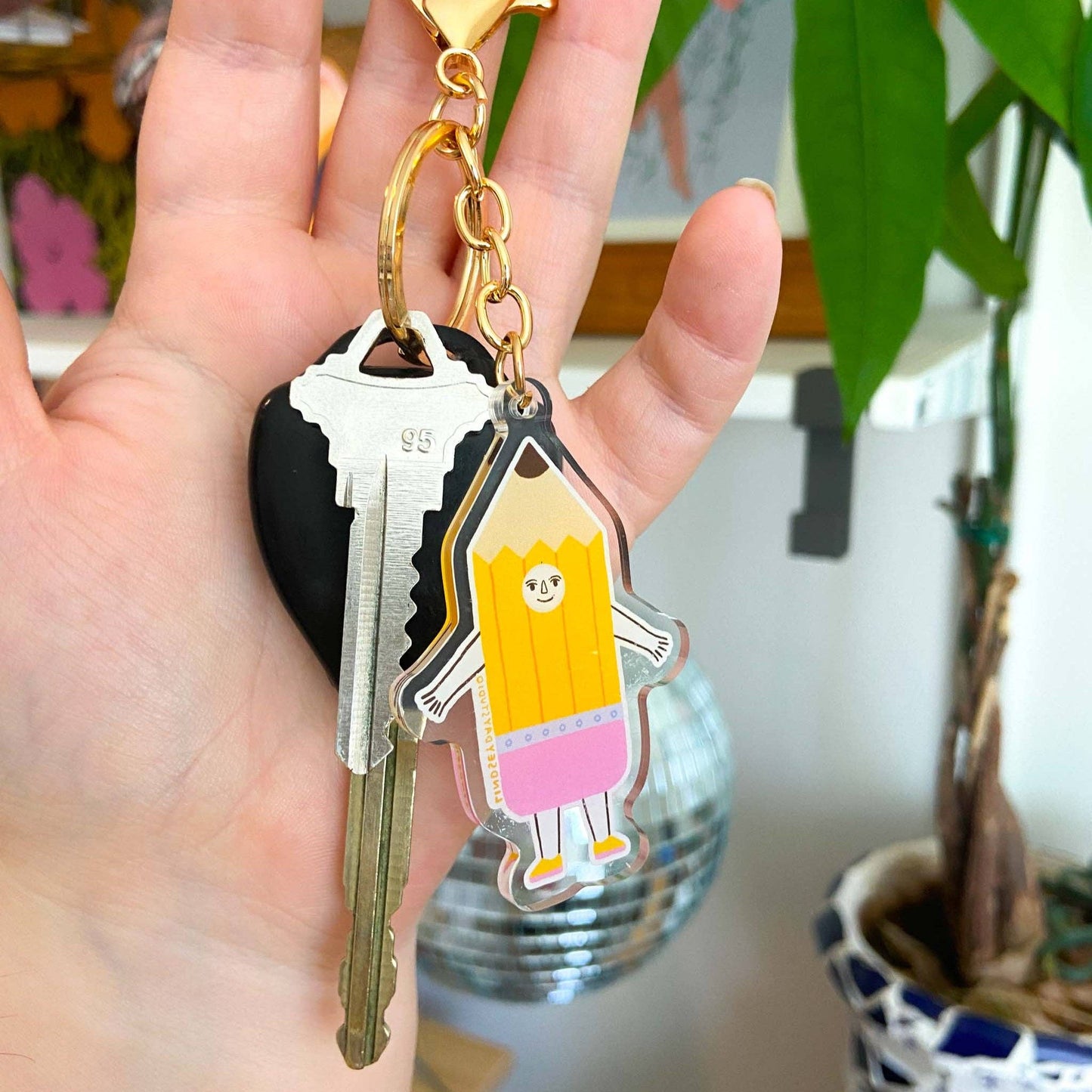 Pencil Friend Keychain
